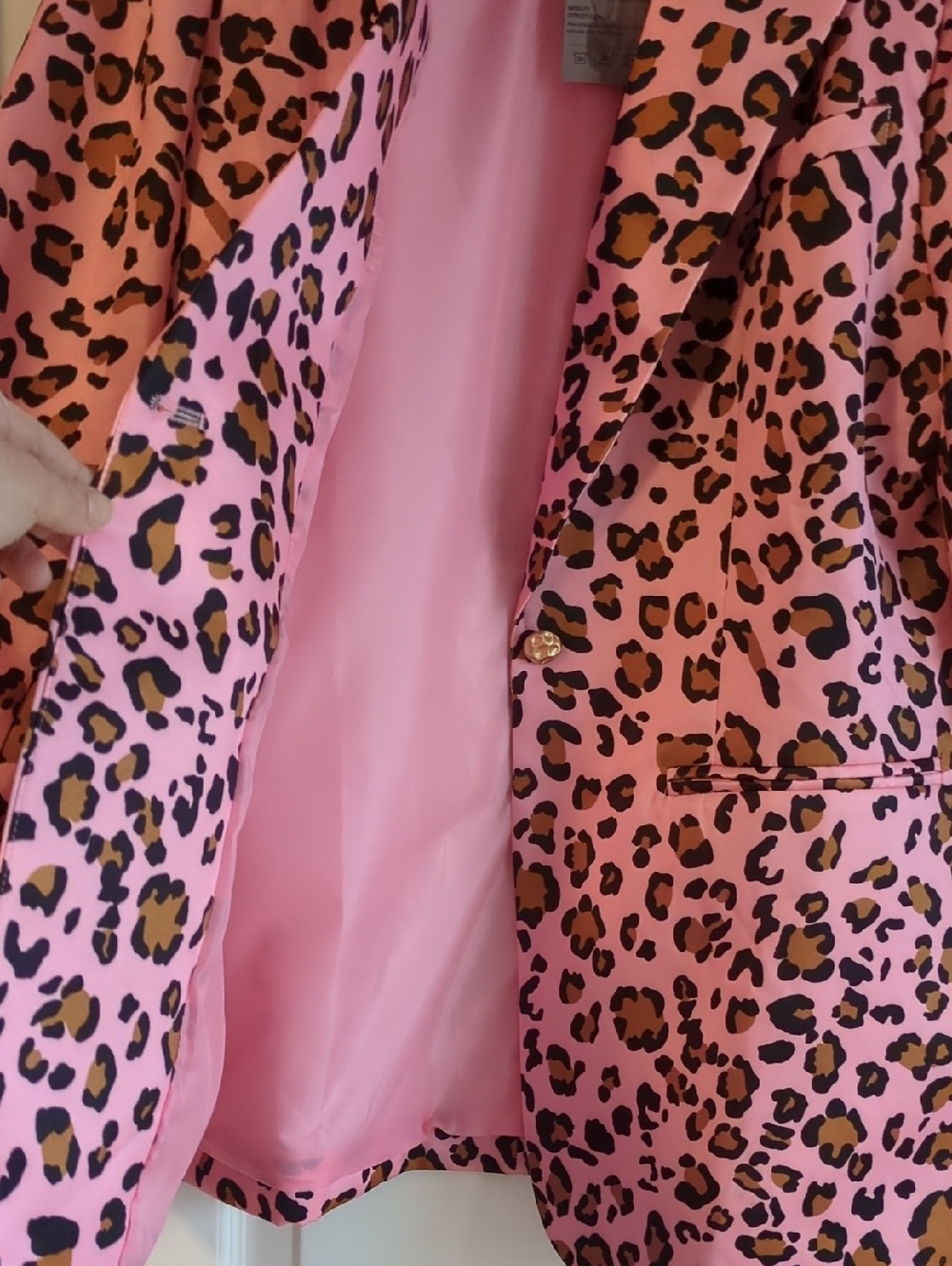 Pink Leopard Print Jacket by OYROSY XL - Picture 4 of 8